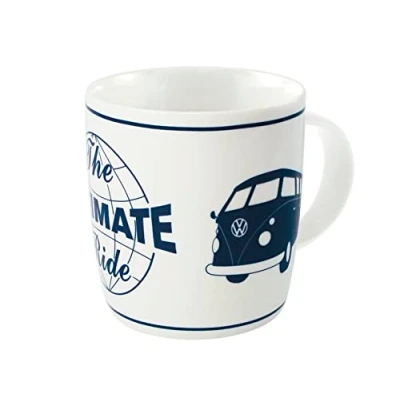 Imagen de BRISA VW Collection Volkswagen Taza grande de cerámica para cafété o cappuccino T1 Camper Bus (The Ultimate Ride/Blanco)