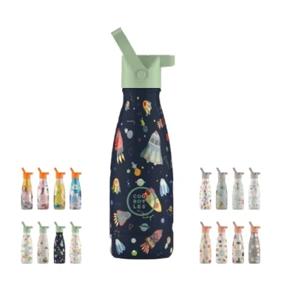 Imagen de Botella Térmica Infantil 260 ml Space Rockets de Agua Acero Inoxidable Bebidas Fías 36 Horas y Calientes 18 Acabado con Pintura en Relieve Sin BPA Cool Bottles