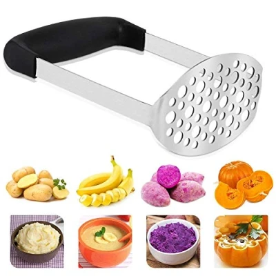Imagen de Vegena Machacador de Patatas, Trituradora Patata Acero Inoxidable y Superficie Lisa Diseñado para Aplastar Las Patatas