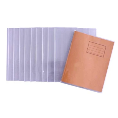 Imagen de Bright Ideas Fundas transparentes 165 mm x 210 (paquete de 10), hechas PVC lavable y resistente para libros ejercicios escolares, Cloruro polivinilo, PK10