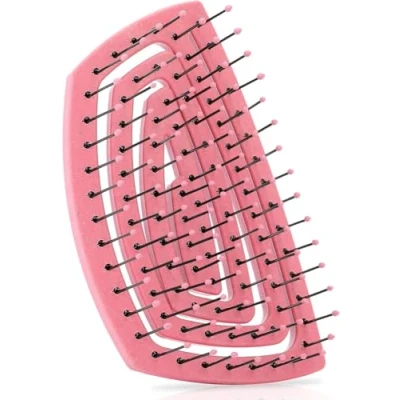 Imagen de Ninabella Mini Cepillo de Pelo Organico para Desenredar el Cabello Mujeres, Hombres y Niños No Tira del Cepillos Alisar Rizado, Liso Húmedo