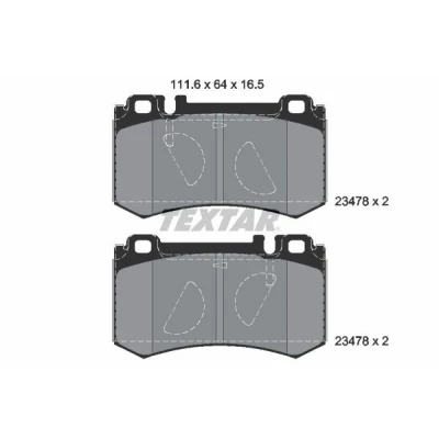 Imagen de TEXTAR 2347801 Juego de pastillas freno preparado para indicador desgaste MERCEDES BENZ: SL Cabrio, Clase E Berlina, S Berlina