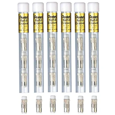Imagen de Pentel Recarga Borradores para la Mayoría Automático Lápices como Graphgear 1000 500 Sharplet PG500 PG300 P200 Kerry Energize de Ley Ajuste Flexible Technica X &amp; Ejecutivos Z2 1N (Paquete 6 Tubos 24