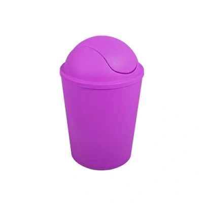 Imagen de MSV Cubo de Basura AKO 5,5l con Tapa abatible Violeta, Morado, 5,5 L