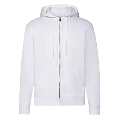 Imagen de Fruit of the Loom Sudadera con Cremallera y Capucha Hombre/Caballero Deporte/Gimnasio/Running (M) (Blanco)