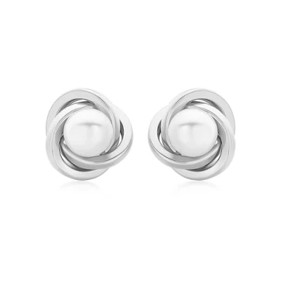 Imagen de Carissima Gold Pendientes de mujer con oro blanco 9 K (375) y perla