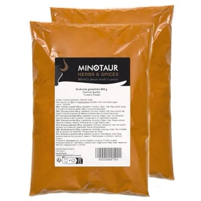 Imagen de Minotaur Spices cúrcuma molida Polvo de suave 2 x 500g (1 kg)