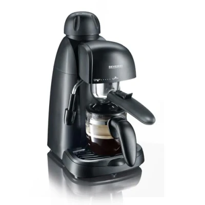 Imagen de SEVERIN Cafetera espresso a presión con espumador de leche, Máquina café,Hasta 4 tazas café barista, Negro, KA 5978
