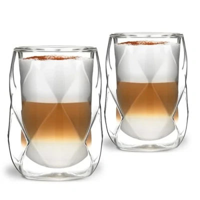 Imagen de Vialli Design GEO 7589 Juego de 2 vasos doble pared (350 ml)