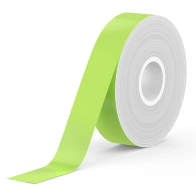Imagen de SUPVAN E10 Etiquetas Autoadhesivas, térmicas para el hogar, la oficina y escuela, compatibles con las etiquetadoras E10/E16，15 mm* 6 m, 1 Rollo (Verde)