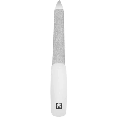 Imagen de ZWILLING Lima de uñas (revestimiento zafiro, punta pulida, forma ergonómica, superficie gruesa y fina, 90 mm), color blanco