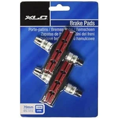 Imagen de Xlc Kit 4 Zapatas BS V01 V Brake 70 mm, Negro/Rojo