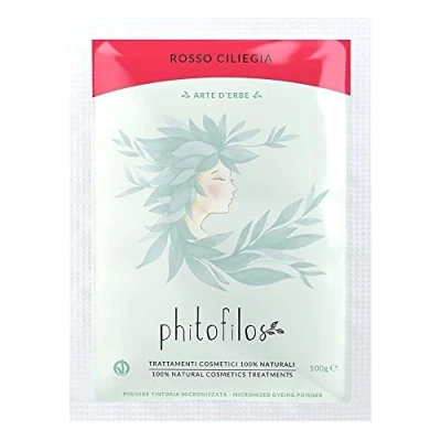 Imagen de PHITOFILOS Mezcla de Color Rojo Fuego Para el cabello tonos oscuros Protege y cuida Sin aditivos químicos Libre metales pesados vegano