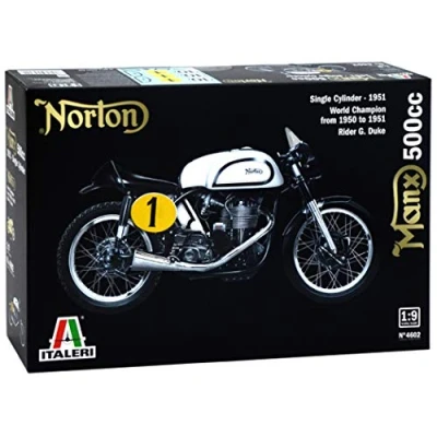 Imagen de Italeri 4602 1:9 Norton Manx 500cc 1951 Motocicleta, El Reloj Es Parte del Producto