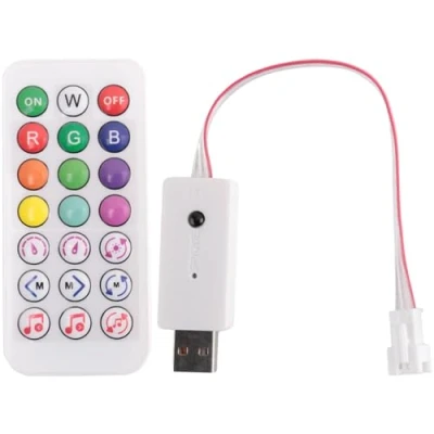 Imagen de Giuneuow DC5V SP620E USB Bluetooth Music Pixel Controller RF Remote para WS2812 RGB Led Strip Light Tape
