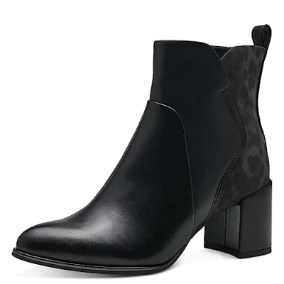 Imagen de MARCO TOZZI Mujer 2 25096 41, Botines de tacón, Negro Leopardo, 38 EU