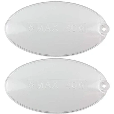 Imagen de SPARES2GO Difusor de luz para campana extractora (2 unidades, 100 x 52 mm), diseño oval