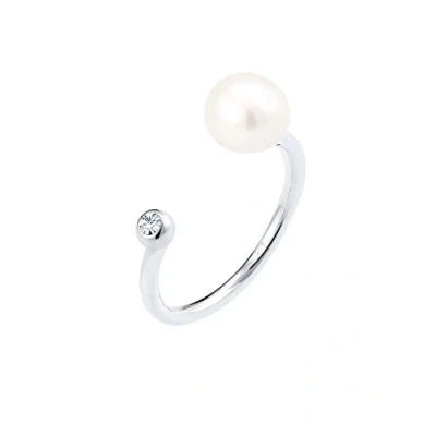 Imagen de Elli Anillo para mujer con perla cultivada de agua dulce, plata 925