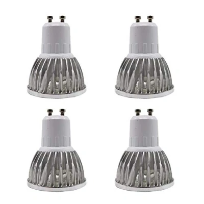 Imagen de Bombilla LED GU10, XINYANSEE 3W Luz 30W Bombillas halógenas GU10 equivalentes, Blanco frio 6000K, 300lm, Angulo de haz 60, 220V, No regulable, 4 Pack