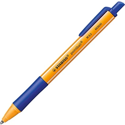 Imagen de Pointball Stabilo Retráctil Bolígrafo Tinta Azul (Paquete de 3)