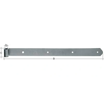 Imagen de Alberts 306144 Pernio, En distintos modelos, Negro, Ø del pasador 14 mm, Tamaño 300 x 35 mm