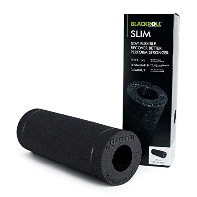 Imagen de BLACKROLL® rollo de masaje para la fascia Slim (30 x 10 cm), automasaje espalda y piernas, estrecho viajes viajes, dureza media, fabricado en Alemania, color negro