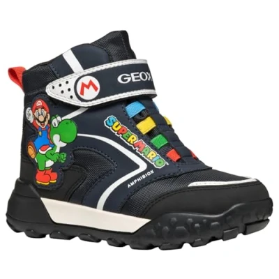 Imagen de Geox Super Mario BROS. Trekkyup BOY ABX Botines para niños, Talla: 39, Navy/black Zapatos