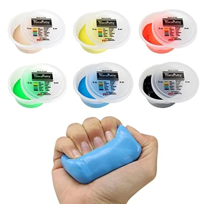 Imagen de CanDo TheraPutty Pasta modelar 56 g lote de 6 (Multicolor)