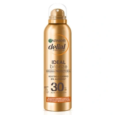 Imagen de GARNIER DELIAL Bruma Bronceadora Solar Alta Protección FPS30 Ideal Bronze Secado Rápido Y Muy Resistente Al Agua 150 ml