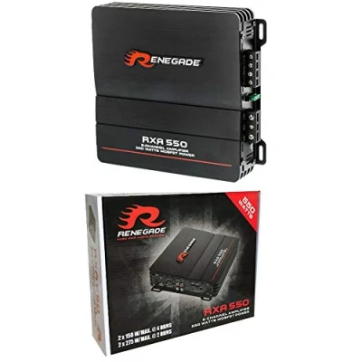 Imagen de RENEGADE 1 Amplificador RXA550 RXA 550 2 canales estéreo Clase AB x 135 vatios rms máx con Bass Boost para Coche, Pieza