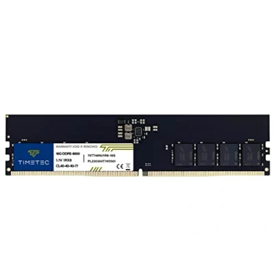 Imagen de Timetec DDR5 de 16 GB, 4800 MHz, PC5 38400, sin búfer, ECC, 1,1 V, CL40, 1Rx8, rango único, 288 pines, UDIMM Módulo memoria RAM para escritorio (16 GB).