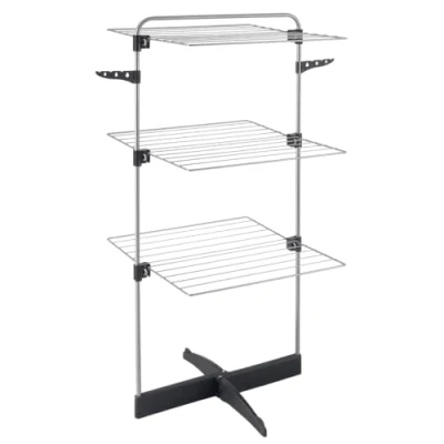 Imagen de Metaltex Thunder Tendedero Torre 3 Alturas, Epotherm, Gris, 22 m