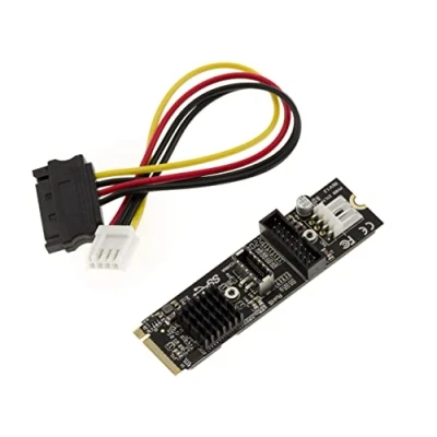 Imagen de Kalea INFORMATIQUE M2 PCIe M Key Card 2 Puertos USB3 5G en Conector de 19 Pines y Tipo E Chipset USB 3.0 Vía VLI VL805