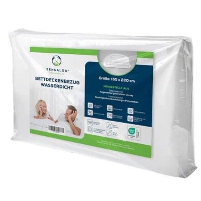 Imagen de Sensalou Edredones para cama de incontinencia, 155 x 220 cm, resistente al agua
