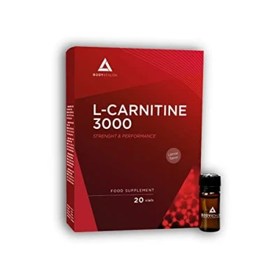 Imagen de BodyAthlon L Carnitina 3000 Quemagrasas sabor limón, 20 viales x 10 ml de líquida limón Mejora el Rendimiento y Energía Suplemento Deportivo