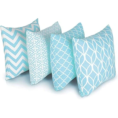 Imagen de Penguin Home Cushion Cover Funda de cojín, algodón, Azul, 45x45 Cm