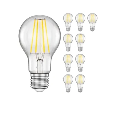 Imagen de ledscom.de 10 unidades Bombilla LED E27, A60, blanca (4000 K), 7,3 W, 1020 lm, regulador de intensidad 3 niveles
