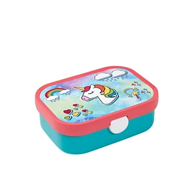 Imagen de Mepal Fiambrera Campus Bento Box para Niños Lonchera con Compartimento y Tenedor Cierre de Clip Sin BPA apta Lavavajillas 750 ml Unicorn