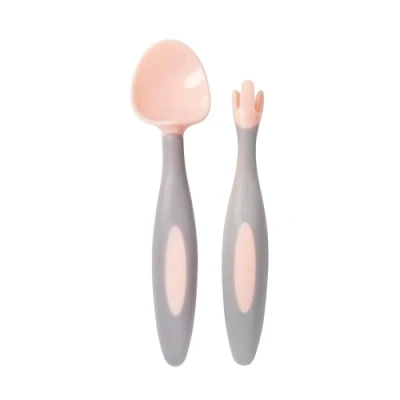 Imagen de b.box Cubiertos de Bebé y Niño Pequeño Tenedor Cuchara Silicona para con Mango Fácil Agarre Funda Diseñados por un Terapeuta Profesional Apto Lavavajillas 9+ m
