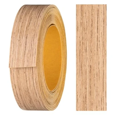 Imagen de haggiy Cinta para bordes de melamina autoadhesiva 18 mm x 5 m I muebles Sujeción segura sin planchar Chapa estantes/paneles madera roble