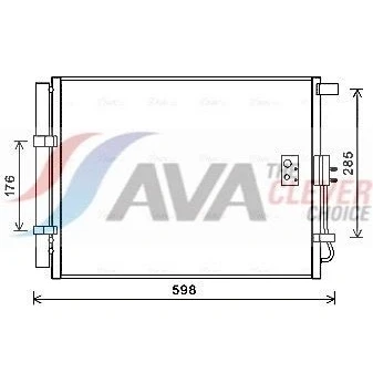 Imagen de PRASCO HY5373D Condensador con secador 13,3 8,9 Aluminio 500 R 134 a HYUNDAI: Elantra V Berlina, i30 II Familiar, KIA: cee‘d Hatchback