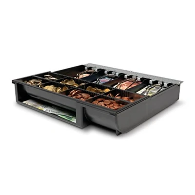 Imagen de Safescan 4141T1 Gaveta ajustable para el cajón portamonedas caja dinero con 4 apartados billetes y 8 monedas Compatible cajas registradoras SD 4141 HD 4141S