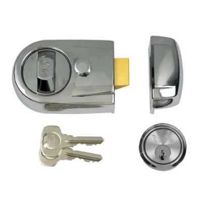 Imagen de Yale locks y3 serratura moderna nightlatch, finitura cromata lucida, 30 mm