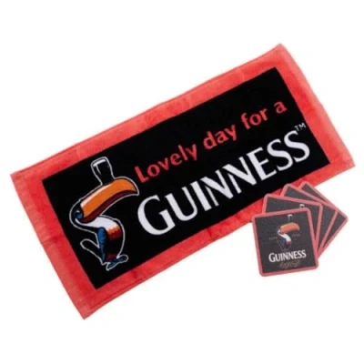 Imagen de Guinness Juego de 10 posavasos y toalla bar Tucán