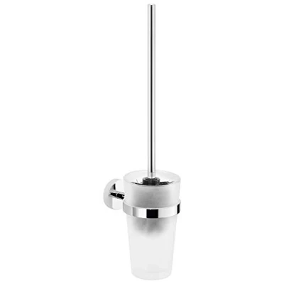 Imagen de tesa Escobilla WC de Pared EXXCELLENT, metal cromado brillante, autoadhesivo, tecnología adhesiva montaje, 445mm x 94mm 136mm