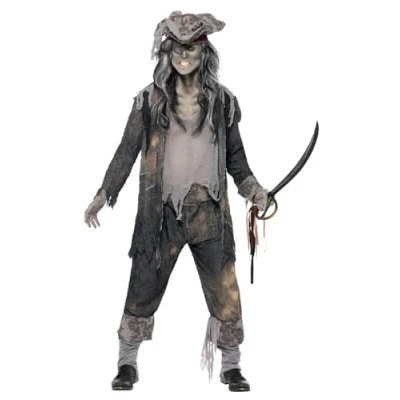 Imagen de Smiffys Disfraz de espíritu Ghost Ship, con chaqueta, pantalón y sombrero