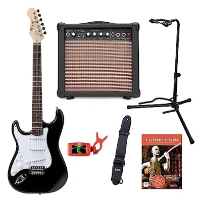 Imagen de Rocktile Pro ST3 BK Negro Set de guitarra eléctrica para zurdos