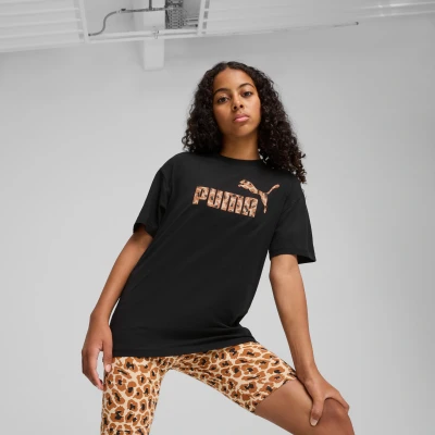Imagen de Puma Animal LOGO Infill TEE Unisex Camiseta estampada para niños, Talla: 9 10a (10), Black