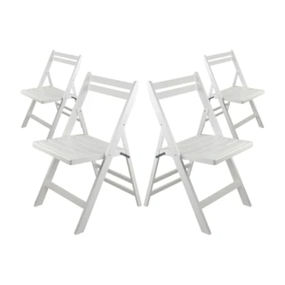 Imagen de Orion91 Silla de Comedor Plegable (Pack 4),Madera Bambú,Salón,Cocina,Portátil,Estilo Moderno,Dimensiones 42.5x47.5x79cm (LargoxAnchoxAlto),Carga Máx. 90kg,Variedad Colores,Blanco Roto