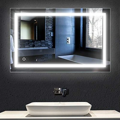 Imagen de 23W, 6000K, 100 * 60cm, Espejo baño con luz, Pared, Blanco frío, Interruptor tactil, Suspensión Vertical/Horizontal